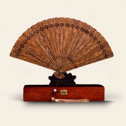 123 LIVE MALL | PREMIUM AGARWOOD HAND FAN 沉香扇子摆件 | Money Attract Fortune Business Income MEDIUM (27X19CM)