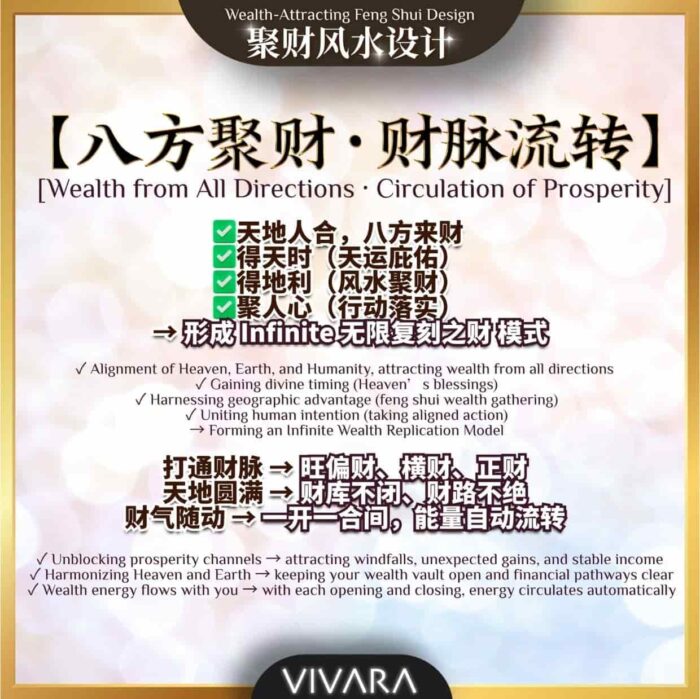 VIVARA Exclusive Wealth-Attracting Zip Wallet 独家开运风水包包 - Image 4