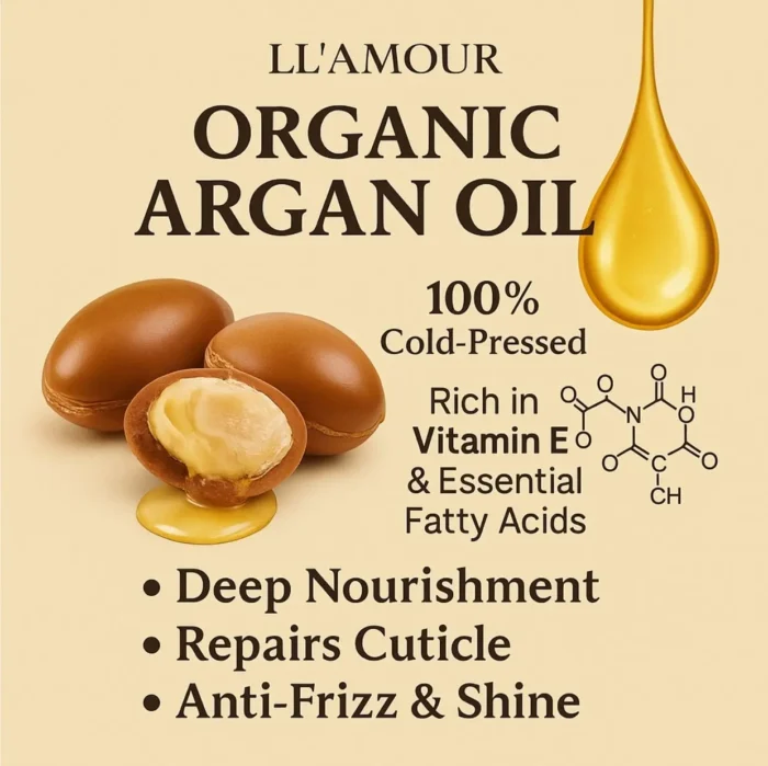 (35ML) LLAMOUR ORGANIC ARGAN OIL HAIR ESSENCE - Image 5