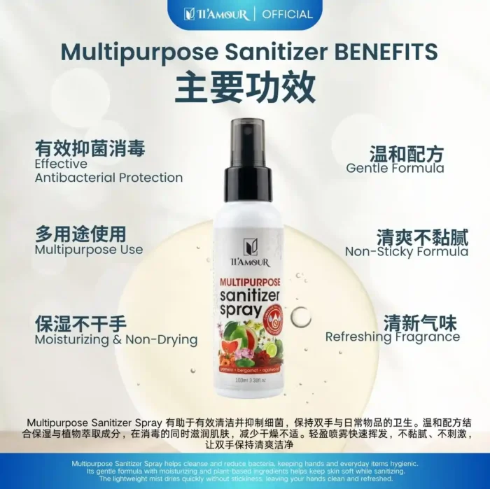 Multipurpose Sanitizer Spray (100ML) - Image 3