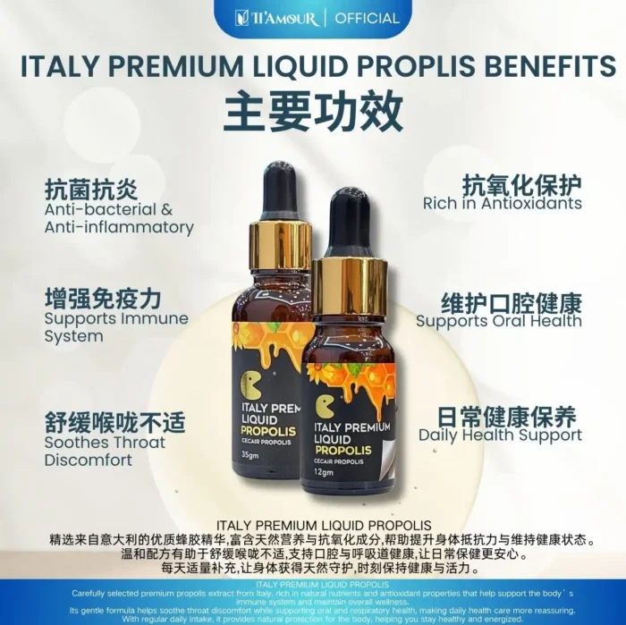 35GM / 12GM ITALY LIQUID PROPOLIS 意大利蜂胶 - Image 3