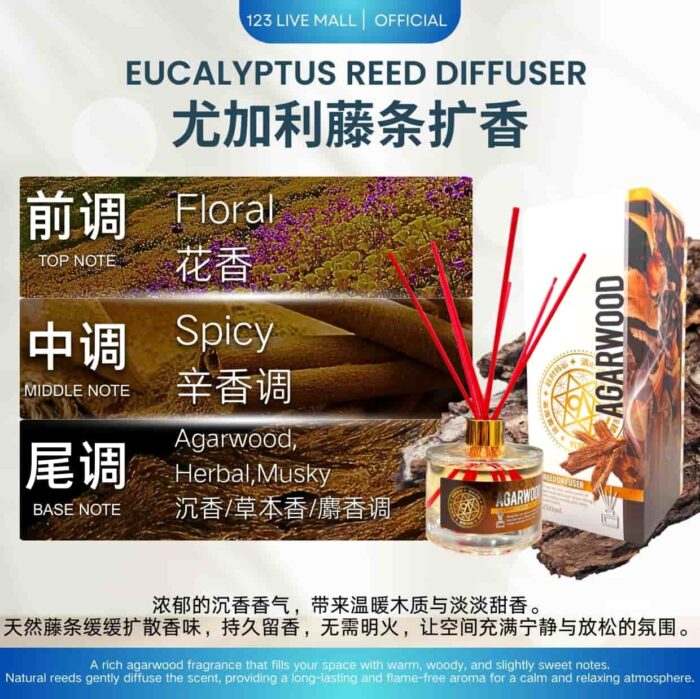 Agarwood Reed Diffuser (250ML) 沉香招财扩香器 - Image 2