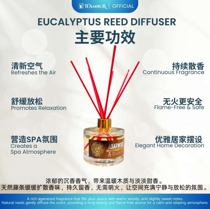 Agarwood Reed Diffuser (250ML) 沉香招财扩香器 - Image 3