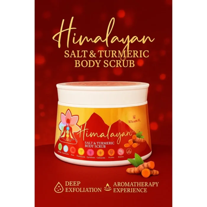 HIMALAYAN SALT & TUMERIC BODY SCRUB (300G) - Image 2