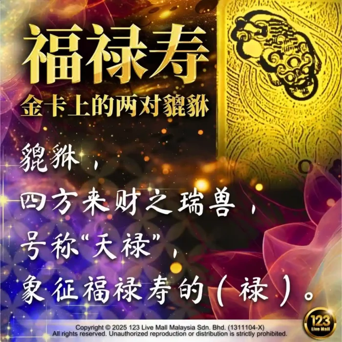 Heavenly Prosperity Energy Gold Card 天禄纳福能量金卡 - Image 3