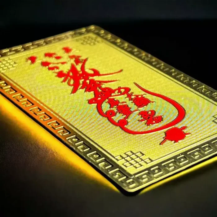 Longhu Mountain Nine-Tailed Fox Goddess Copper Amulet Card 龙虎山九尾狐仙娘娘铜佛卡 - Image 3